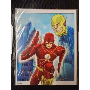 FLASH & REVERSE FLASH 8" x 10" Art Print by George Vega signed of/1150 Bam! Box